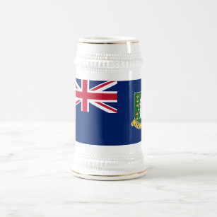 Jarra De Cerveza Bandera de las Islas Vírgenes Británicas