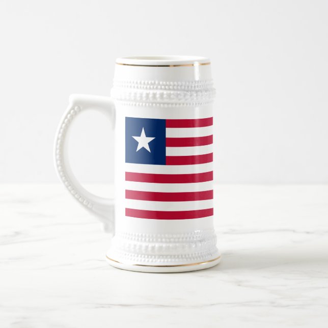 Jarra De Cerveza Bandera de Liberia (Izquierda)