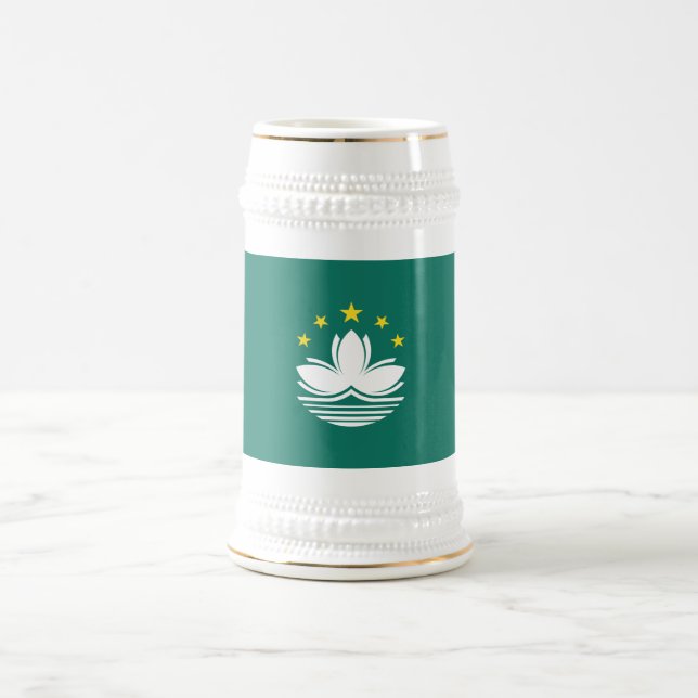 Jarra De Cerveza Bandera de Macao (Centro)