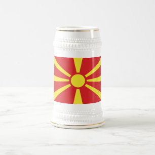 Jarra De Cerveza Bandera de Macedonia del Norte