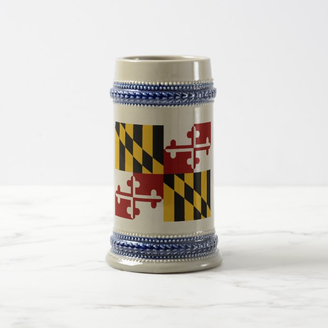 Jarra De Cerveza Bandera de Maryland (Centro)