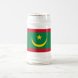 Jarra De Cerveza Bandera de Mauritania