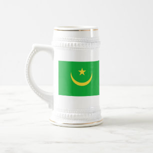 Jarra De Cerveza Bandera de Mauritania ~ Map Mug