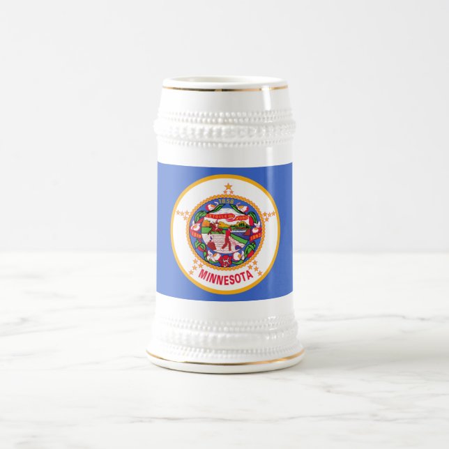 JARRA DE CERVEZA BANDERA DE MINNESOTA (Centro)