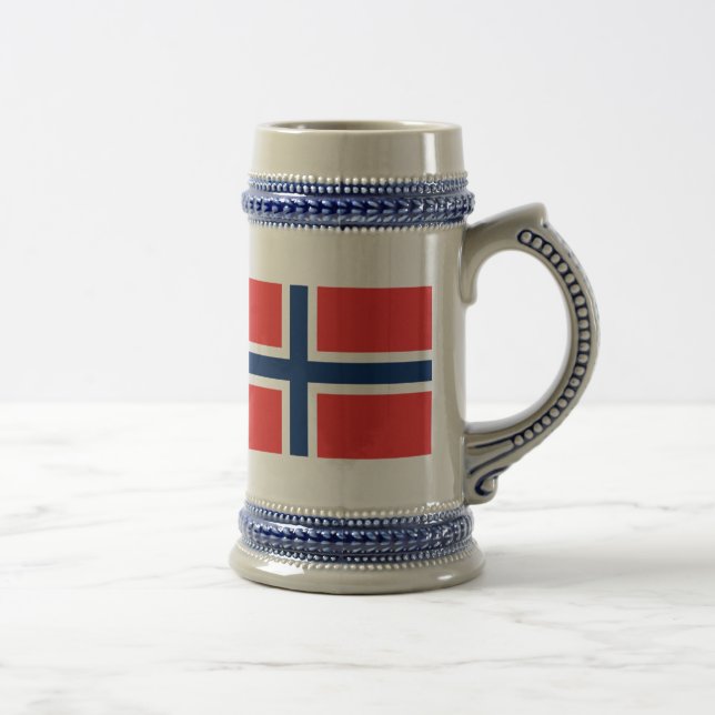 Jarra De Cerveza Bandera de Noruega (Derecha)