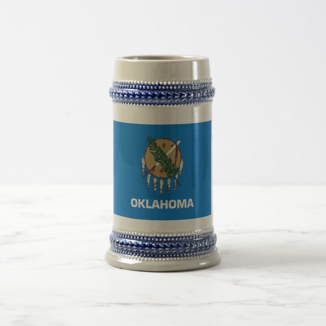 JARRA DE CERVEZA BANDERA DE OKLAHOMA (Centro)
