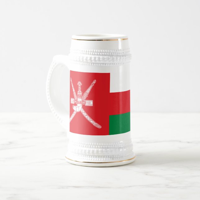 Jarra De Cerveza Bandera de Omán (Anverso izquierdo)