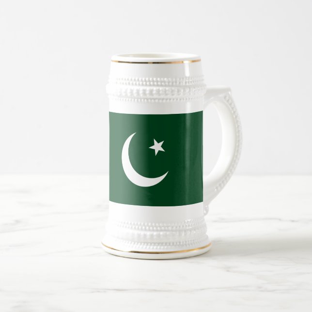 Jarra De Cerveza Bandera de Pakistán (Anverso derecho)