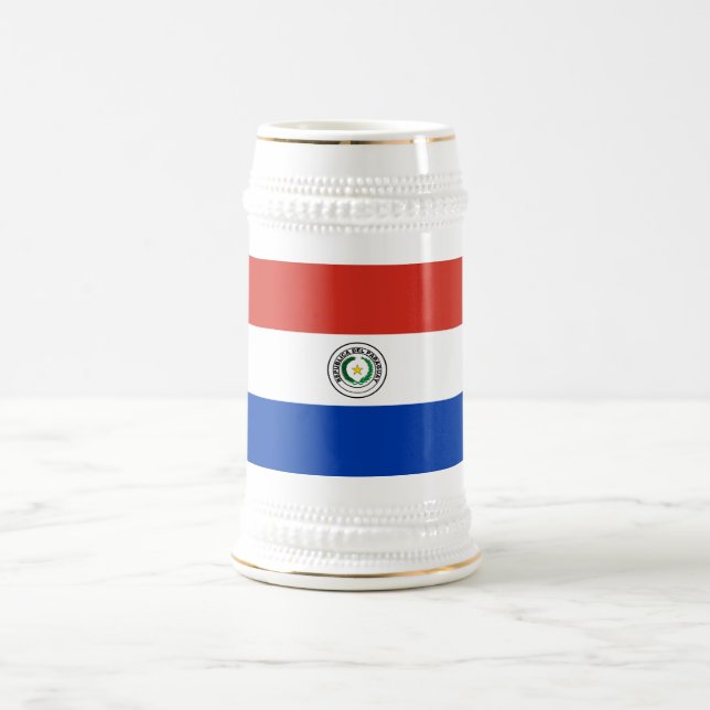 Jarra De Cerveza Bandera de Paraguay (Centro)