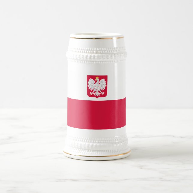 Jarra De Cerveza Bandera de Polonia (Centro)