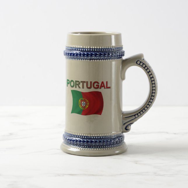 Jarra De Cerveza Bandera de Portugal (Derecha)
