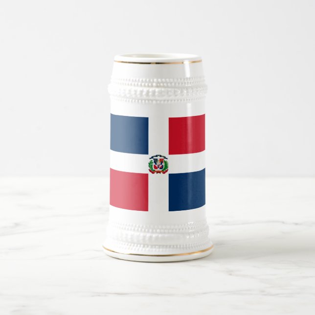 Jarra De Cerveza Bandera de República Dominicana (Centro)