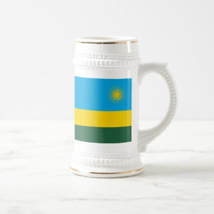 Jarra De Cerveza Bandera de Ruanda