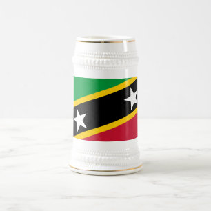 Jarra De Cerveza Bandera de San Cristóbal y Nieves