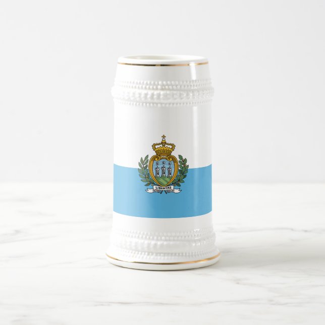 Jarra De Cerveza Bandera de San Marino (Centro)