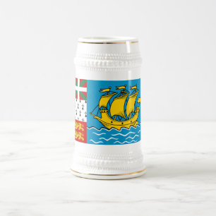 Jarra De Cerveza Bandera de San Pedro y Miquelón