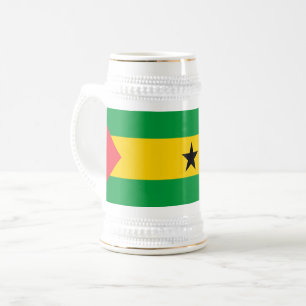 Jarra De Cerveza Bandera de Santo Tomé y Príncipe