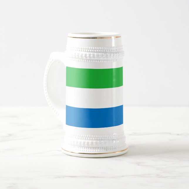Jarra De Cerveza Bandera de Sierra Leona (Anverso izquierdo)