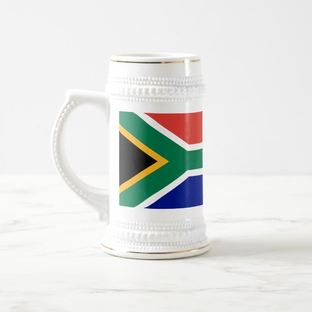 Jarra De Cerveza Bandera de Sudáfrica (Izquierda)