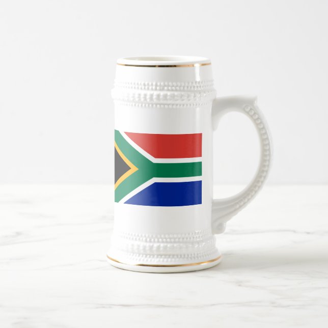 Jarra De Cerveza Bandera de Sudáfrica (Derecha)