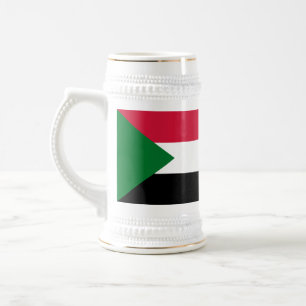 Jarra De Cerveza Bandera de Sudán