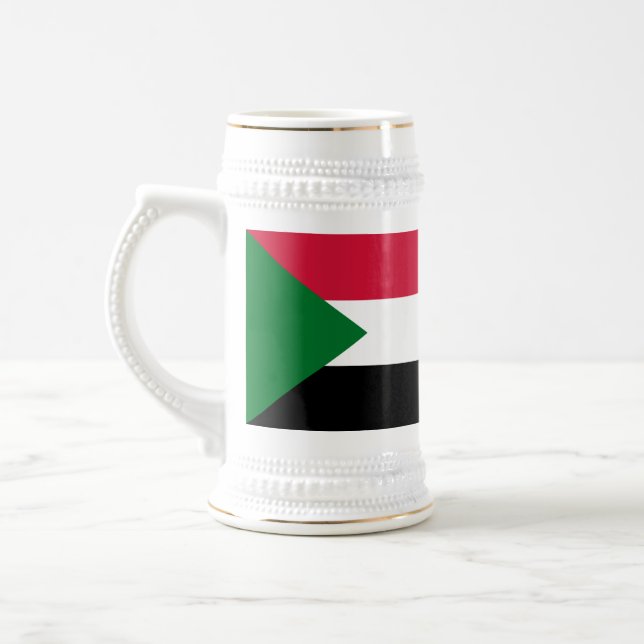 Jarra De Cerveza Bandera de Sudán (Izquierda)