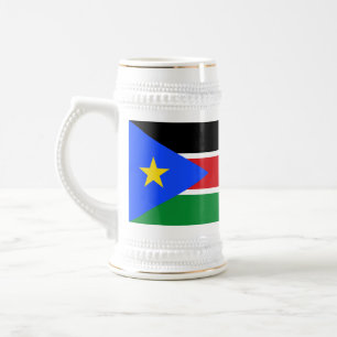Jarra De Cerveza Bandera de Sudán del Sur