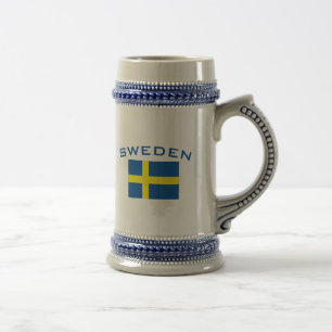 Jarra De Cerveza Bandera de Suecia