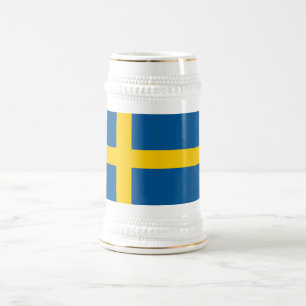 Jarra De Cerveza Bandera de Suecia