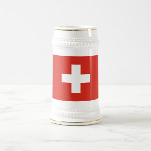 Jarra De Cerveza Bandera de Suiza