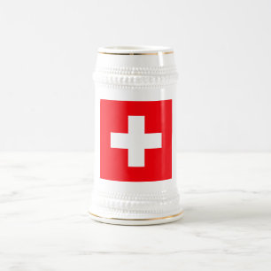 Jarra De Cerveza Bandera de Suiza