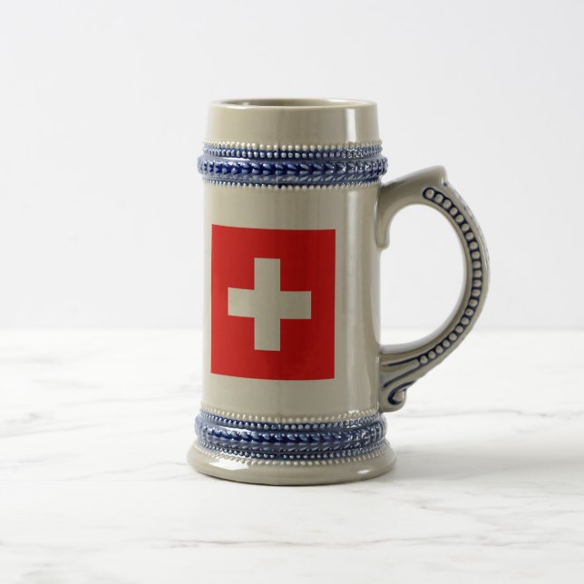 Jarra De Cerveza bandera de suiza (Derecha)