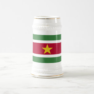 Jarra De Cerveza Bandera de Surinam