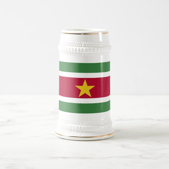 Jarra De Cerveza Bandera de Surinam (Centro)