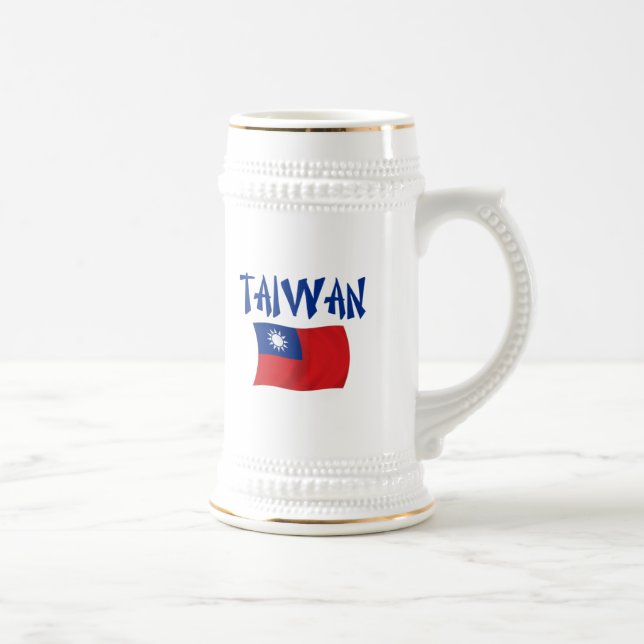 Jarra De Cerveza Bandera de Taiwán (Derecha)