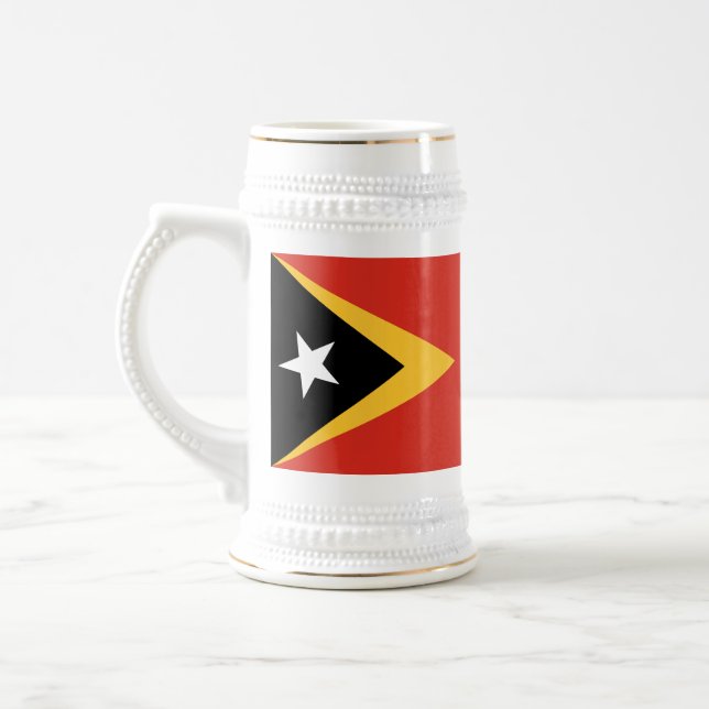 Jarra De Cerveza Bandera de Timor Oriental (Izquierda)