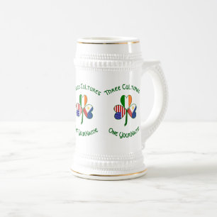 Jarra De Cerveza Bandera de trébol personalizada filipina irlandesa