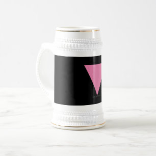 Jarra De Cerveza bandera de triángulo rosa de SlipperyJoe's símbolo