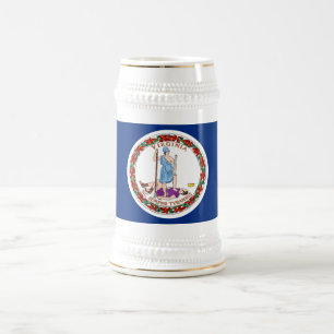 JARRA DE CERVEZA BANDERA DE VIRGINIA