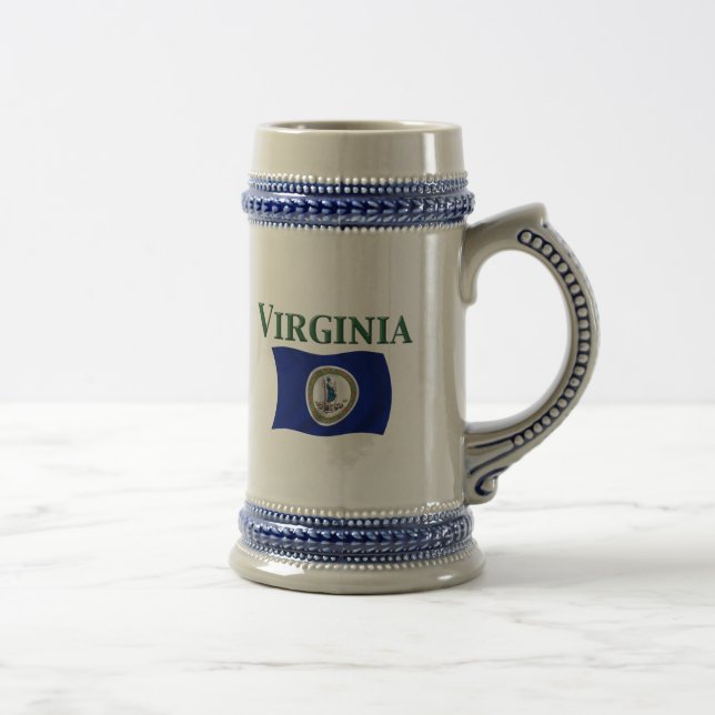 Jarra De Cerveza Bandera de Virginia (Derecha)