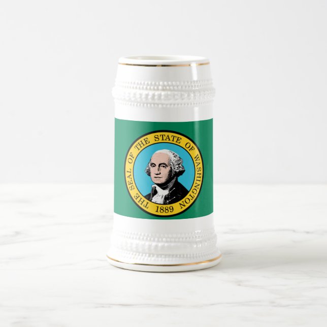 JARRA DE CERVEZA BANDERA DE WASHINGTON (Centro)