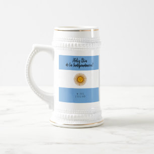 Jarra De Cerveza Bandera del Día de la Independencia de Argentina