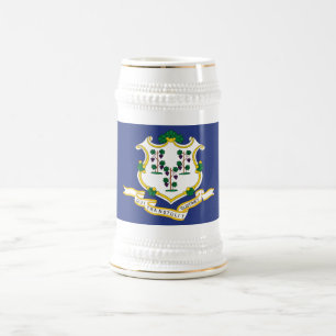 Jarra De Cerveza Bandera del estado de Connecticut