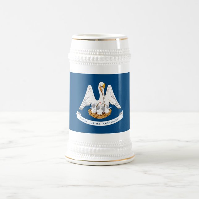 Jarra De Cerveza Bandera del estado de Louisiana (Centro)