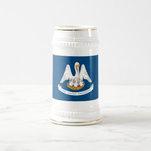 Jarra De Cerveza Bandera del estado de Luisiana