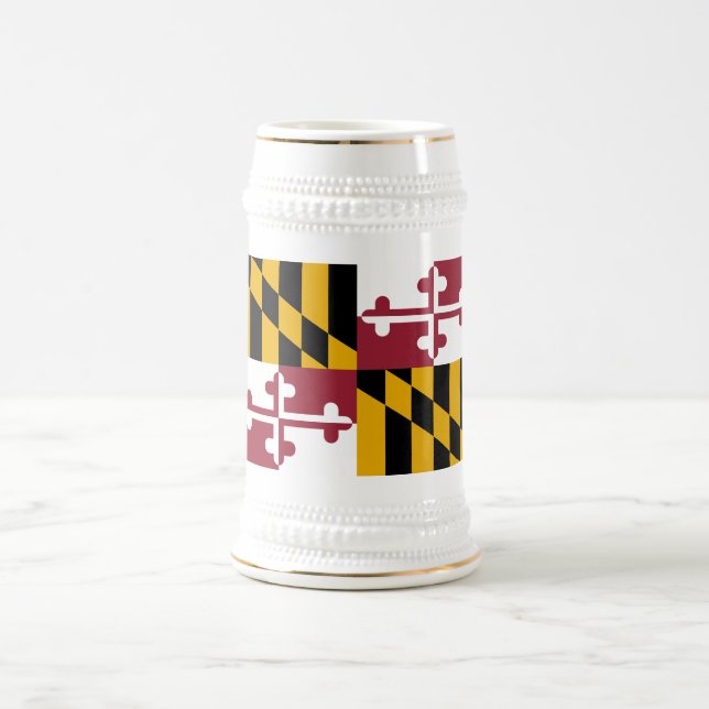 Jarra De Cerveza Bandera del Estado de Maryland (Centro)
