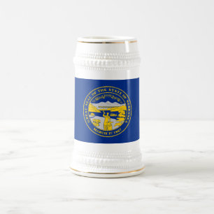 Jarra De Cerveza Bandera del estado de Nebraska