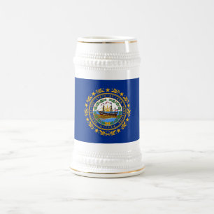 Jarra De Cerveza Bandera del estado de New Hampshire