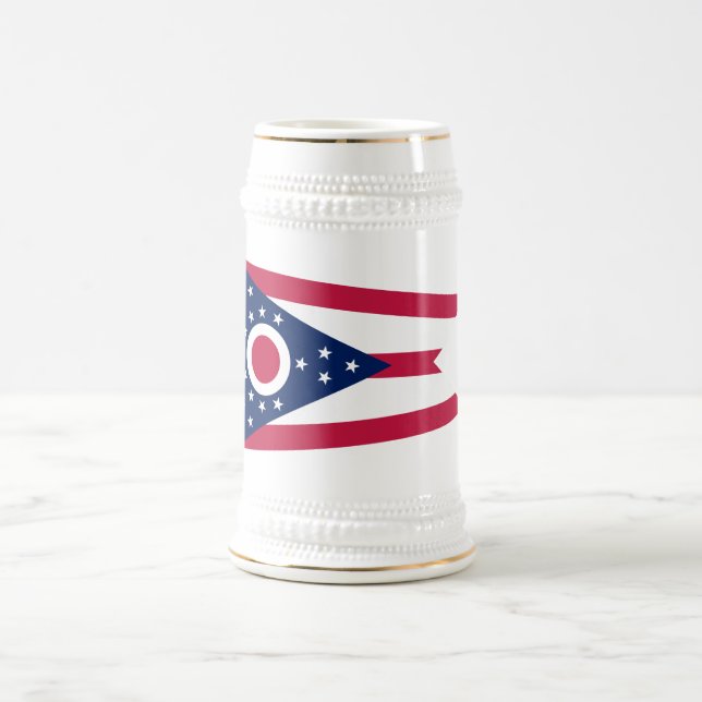 Jarra De Cerveza Bandera del Estado de Ohio (Centro)
