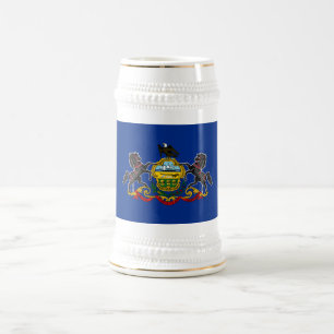 Jarra De Cerveza Bandera del estado de Pensilvania
